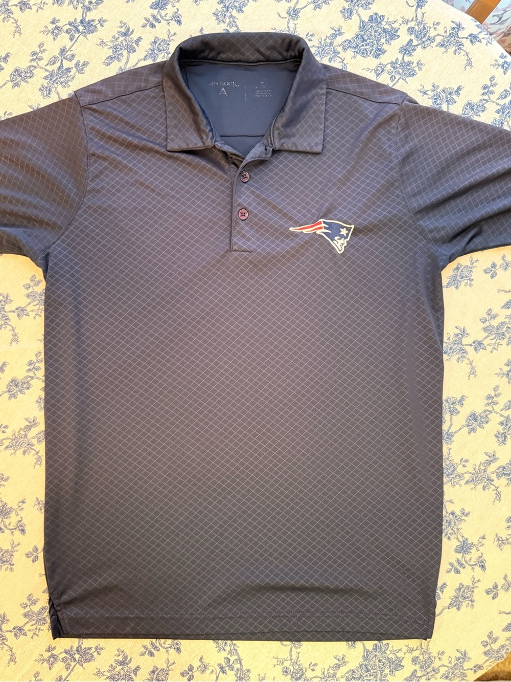 Men's Navy Polo with Embroidered Team Logo - New England Patriots